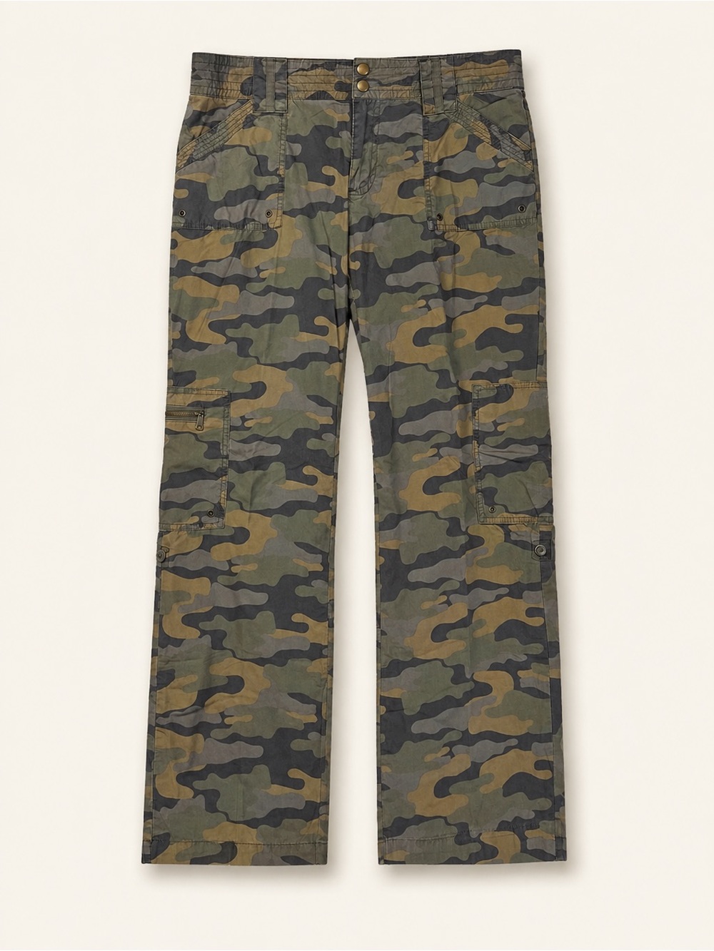 Old Navy NWT Deadstock Y2K 2006 Camo Cargo Pants Low Rise 12